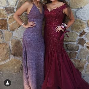 Purple sparkly prom/formal long dress